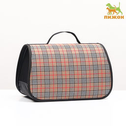 Сумка - переноска для животных Карпетбеггер, 36,5 х 22 х 22 см, клетчатая