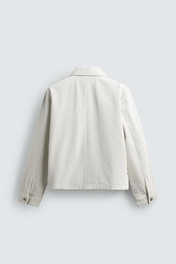 SOBRECAMISA DENIM CREMALLERA / Blanco - Zara фото 8