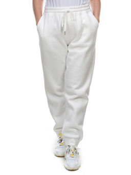 M049 WHITE Брюки спортивные женские на флисе (100% хлопок) 7986 - Фабричный китай фото 2