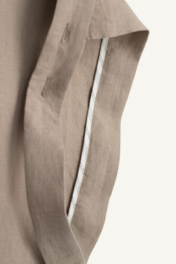 BERMUDA CRUZADA WIDE FIT 100% LINO / Beige - Zara фото 11