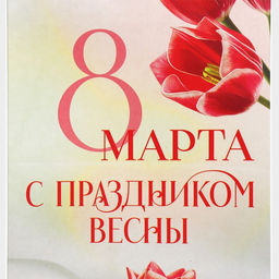 Цена за 2 шт. Пакет подарочный под бутылку, упаковка, «8 марта», 13×36×10 см