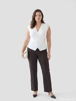 Y?ksek Bel ?spanyol Pa?a Kad?n Pantolon