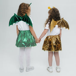 Карнавальный набор «Королева драконов»: крылья, юбка, ободок, жёлтый