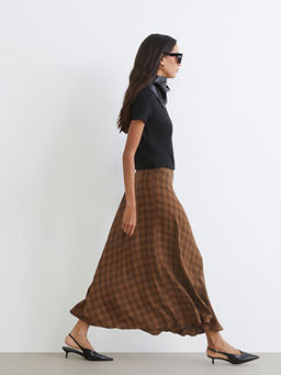 Beli Lastikli Ekose Etek