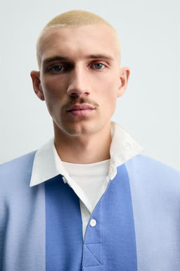 CHAMPION ® X ZARA COLOUR BLOCK POLO SHIRT  фото 6