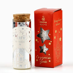 Ароматическая свеча новогодняя Магия момента, лаванда, 9?3.5 см