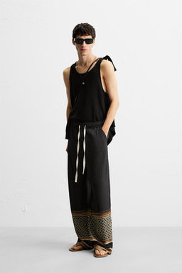 RELAXED FIT COLOUR BLOCK TROUSERS