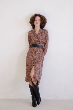 Платье-рубашка с английским воротником принт - Martichelli фото 122