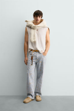 CAMISETA TANK ALGOD?N - LINO PARCHE / Blanco