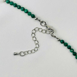 Чокер из Малахита и белого Опала - Радуга самоцветов фото 4