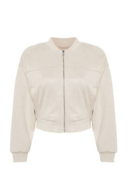 TRENDYOLMILLA Tas Oversize Suet Bomber Ceket Mont TWOSS24MO00048  фото 12