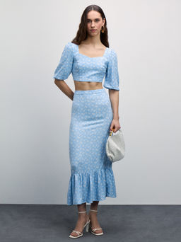 Юбка миди с воланом / Zarina