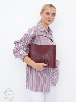 Сумка женская кожаная 2385-1Y d.wine red Polina&Eiterou  в Новосибирске