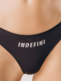 Трусы стринги Indefini черные кружевные фото 2