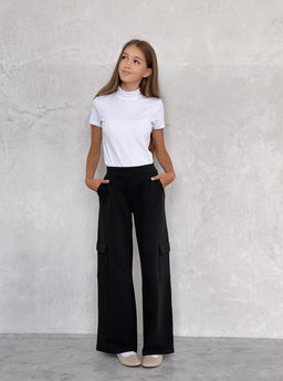 CRB wear / CWJG 70513-22 Брюки для девочки,черный/Ex.Cherubino  фото 3