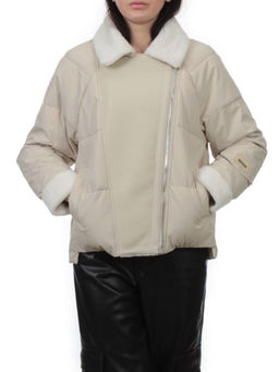 S24-163 BEIGE Куртка демисезонная женская (100 гр. холлофайбер) - Fashion фото 3