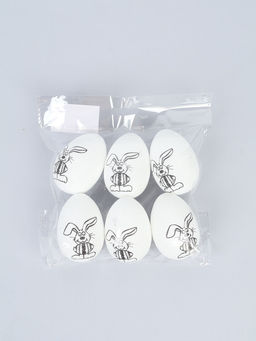 Заготовки для творчества Пасхальный кролик под роспись, набор 6 шт.