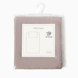 Простыня Этель Silver cloud, 150х215 см, мако-сатин, 114г/м2, 100% хлопок  фото 3