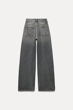 TRF MID-WAIST WIDE-LEG CROSSOVER JEANS - Zara фото 6