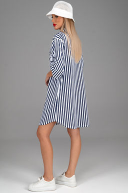 Платье  рубашка Молли (крупная полоска) - Эльза фото 15
