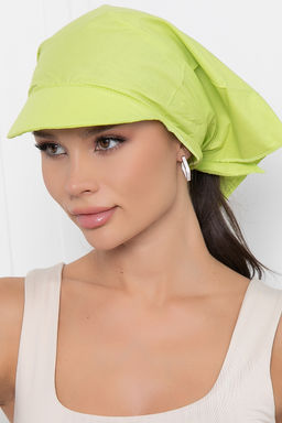 Косынка из натурального хлопка с козырьком (фисташка) - Lt collection фото 3