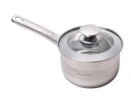 Ковш 2л из нержавеющей стали со стеклянной крышкой (O16*10.5см) (4227S) (KAMILLE)