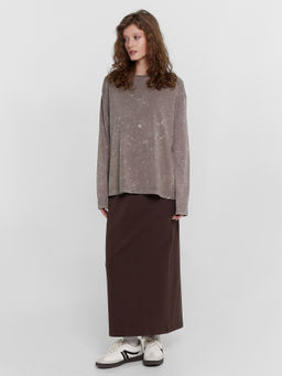 Юбка женская коричневая миди шоколадное мартини 152809 - Mark formelle фото 4