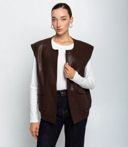 Жилет #КТ619115, шоколадный