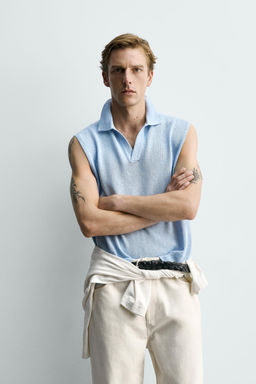 CAMISA PUNTO RELAXED FIT / Beige claro - Zara фото 12