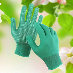 4031M Перчатки рабочие нейлоновые 15 класс вязки с ПВХ ТОЧКА зеленые