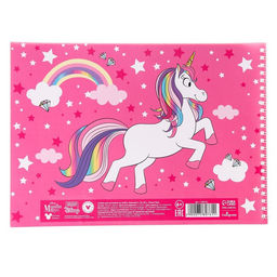 Цена за 2 шт. Альбом для рисования А4, 40 листов 100 г/м², на пружине, «Минни Маус и единорог»