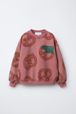 PRINTED PRETZEL SWEATSHIRT - Zara фото 6