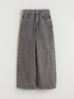 Wideleg K?z ?ocuk Jean Pantolon