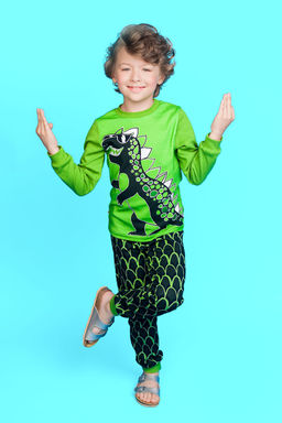 Пижама "Динозавр",зеленый