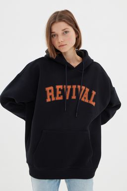 TRENDYOL MAN Kiremit Oversize/Genis Kesim Kapusonlu Ici Polar/S?cak Tutan Pamuk Unisex Sweatshirt TMNAW22SW1462 - Trendyolmilla фото 16