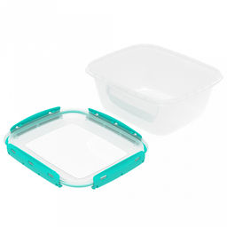 Контейнер для продуктов 3,9л, 26,8х22,6х11,9см, с клипсами, уплотнитель, полипропилен, подходит для СВЧ (Россия) - Домашняя мода фото 2