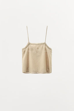 BEADED EMBROIDERED CAMISOLE TOP - Zara фото 5