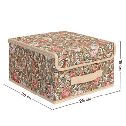 VAL OF-BOX-LS Короб стеллажный с крышкой, малый, 28*30*16 см, OPUS ROMANO FLORA, шт
