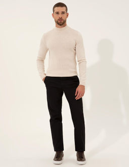 Ekru Slim Fit Yar_m Bal_k__ Yaka Triko Kazak - Pierre cardin фото 4