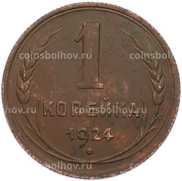 Монета 1 копейка 1924 года