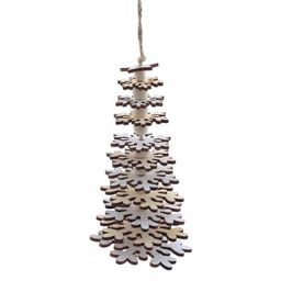 Украшение новогоднее "Елочка", L7 W7 H14,5 см, 3в.