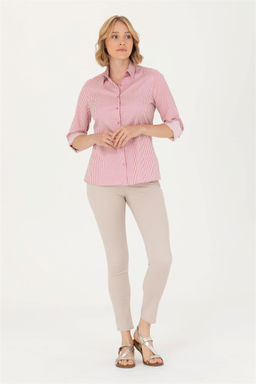 U. S. Polo Assn Женская розовая рубашка с длинным рукавом - U.s. polo assn фото 4