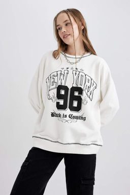 Толстый толстый свитшот Cool Oversize с круглым вырезом