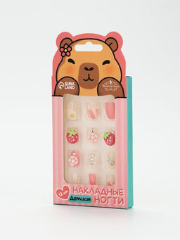 Детские накладные ногти «Капибара», 12 шт.