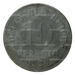 Монета 10 пфеннигов 1920 года Германия