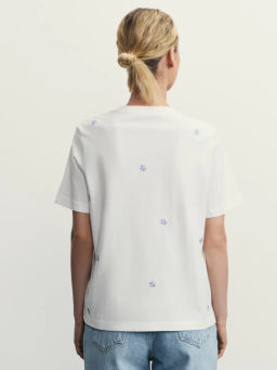 Футболка из хлопка с вышивкой / Zarina фото 12