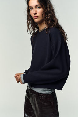 PLAIN KNIT SWEATSHIRT - Zara фото 6