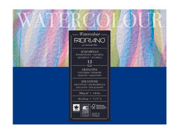 Fabriano Альбом для акварели Watercolour 25% хлопок, 75% целлюлоза 300 г/м2 18 х 24 см склейка с одной стороны 12 л. 17311824 среднезернистая