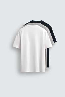 3-PACK OF BASIC MEDIUM WEIGHT T-SHIRTS - Zara фото 2