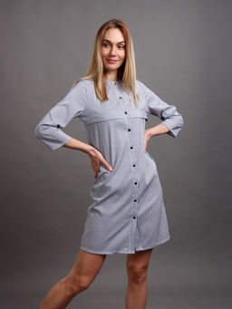 ПЛАТЬЕ РУБАШКА ПЛ509 В ПОЛОСОЧКУ - Assana фото 3